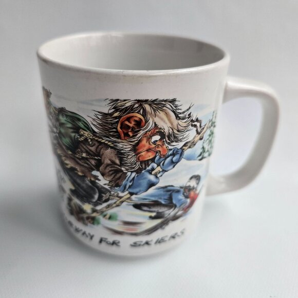Vintage Norway For Skiers Ceramic Souvenir Coffee Mug - Picture 1 of 14